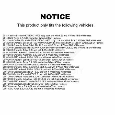Mpulse Rear ABS Wheel Speed Sensor For Chevrolet Tahoe GMC Suburban 1500 Yukon Cadillac XL ESV SEN-2ABS0799